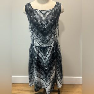 New NWT retails for $80 LOFT Black & White Dress a line